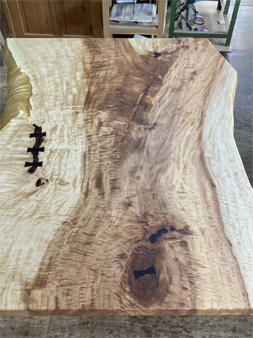 栃無垢一枚板のこたつ座卓