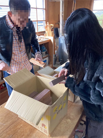 木工体験 スプーン作り