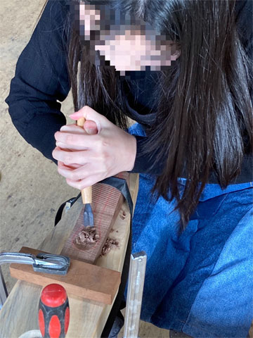 木工体験 スプーン作り