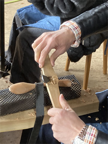 木工体験 スプーン作り