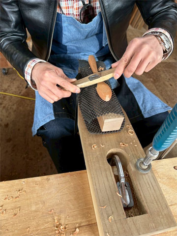 木工体験 スプーン作り