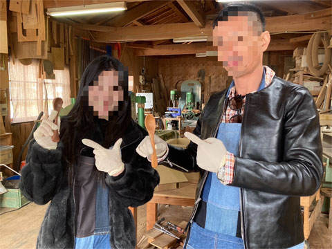 木工体験 スプーン作り